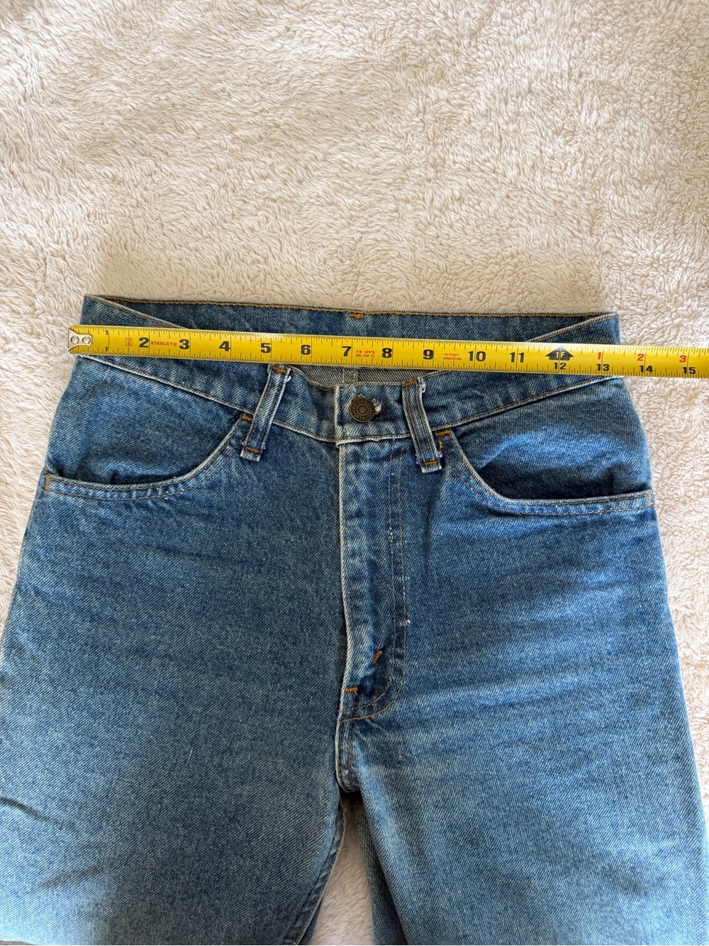 VINTAGE 70s Levi’s 646 Orange Tab Bell Bottoms 28x30 Made in USA - Picture 8 of 13